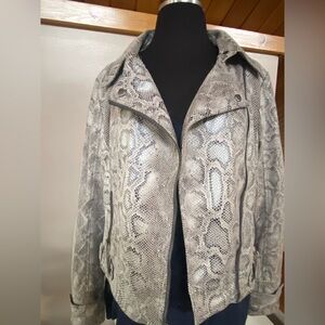 Kut from the Kloth Snake Print Moto Jacket
